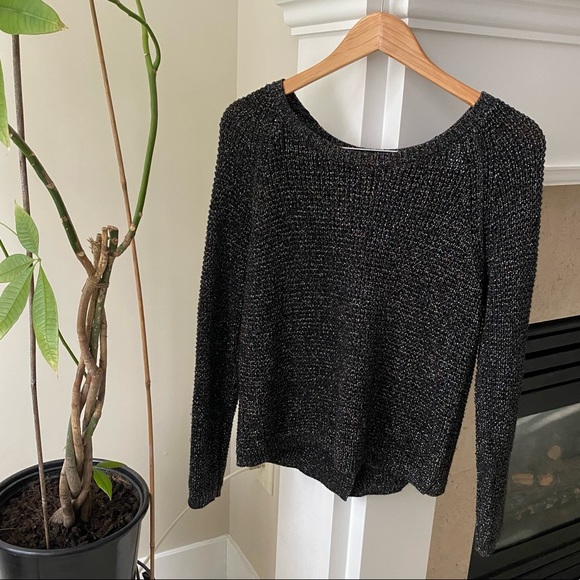 RACHEL RACHEL ROY Black Multicolour Metallic Open Back Sweater - Picture 3 of 8